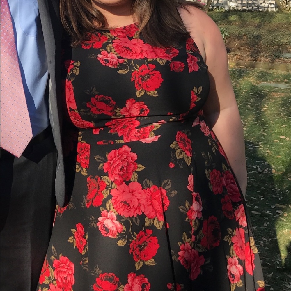Torrid 20 floral maxi, wedding guest dress